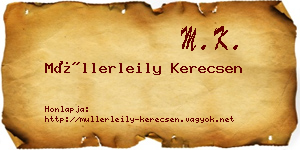 Müllerleily Kerecsen névjegykártya